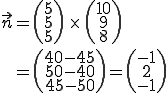 Vektor n=(-1,2,-1)